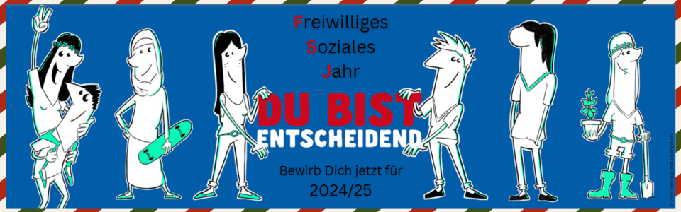 Wir sind eine FSJ-Einsatzstelle und suchen Dich für das kommende Schuljahr 2024 - 2025.